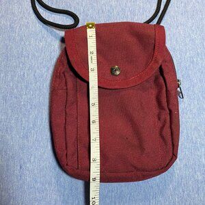 Outdoor Products Burgundy Crossbody Bag With Strap & Zipper Pocket